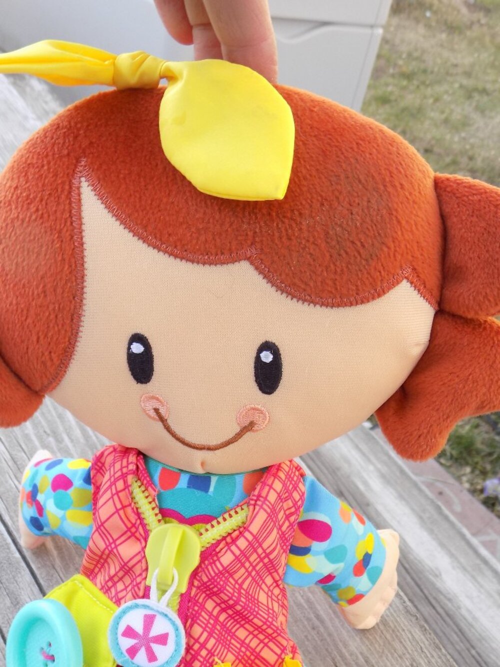 Playskool Dressy Kids Girl Doll Stuffed Plush Hasbro Learn to Dress Zip 14in *